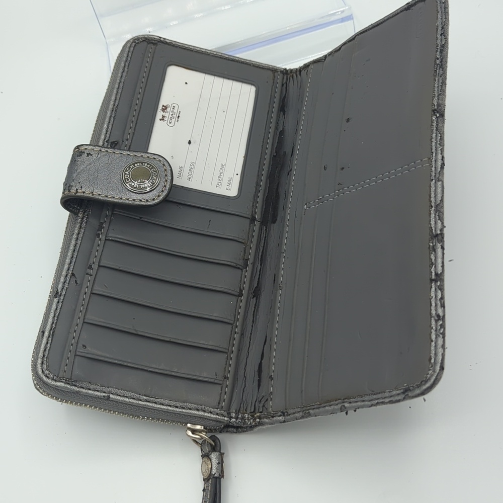 Coach Silver Long Wallet - Picture 3 of 8